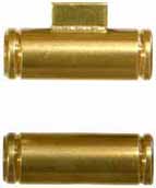 Ramrod pipe, brass, round, forward pipe with lug, for 3/8" rod